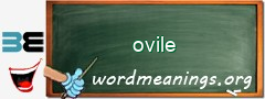 WordMeaning blackboard for ovile